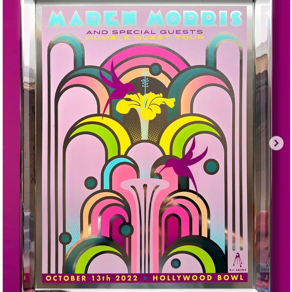 Maren Morris Foil Poster - Hollywood Bowl Humble Quest